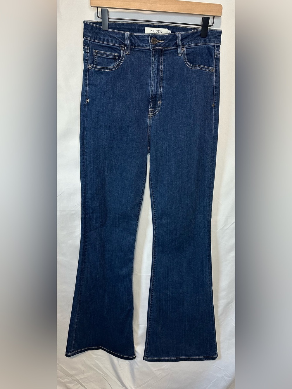 Hidden Jeans Dark Wash High Rise Flare Long 31